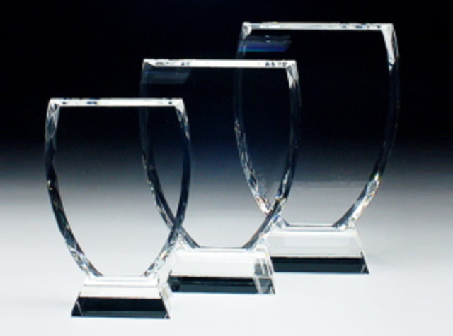 クリスタルガラス盾三種類