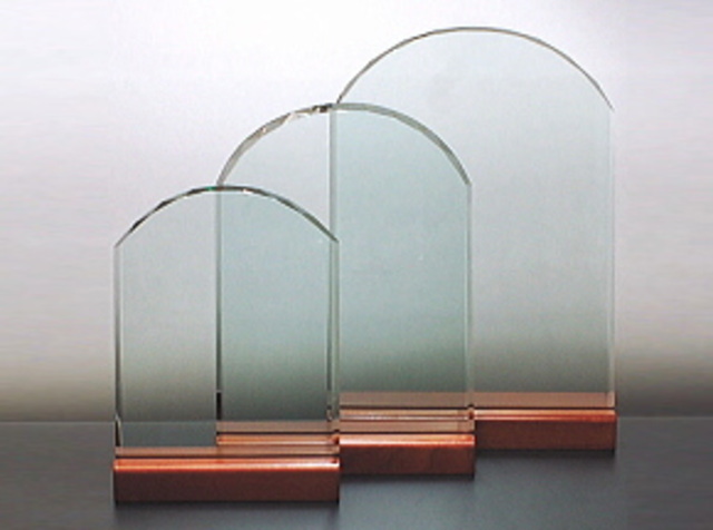 Ｒ型ガラス盾三種類